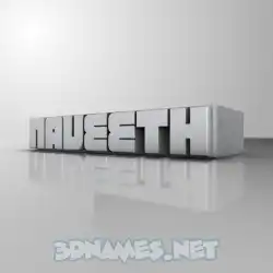 naveeth in White Metro style - 3D name wallpaper