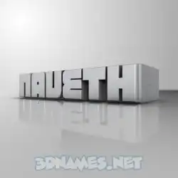 naveth in White Metro style - 3D name wallpaper
