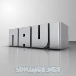 navi in White Metro style - 3D name wallpaper