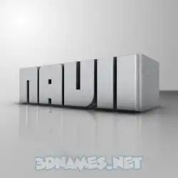 navii in White Metro style - 3D name wallpaper