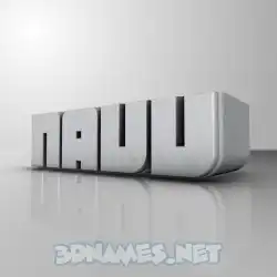 navv in White Metro style - 3D name wallpaper