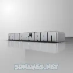 nawabjaan in White Metro style - 3D name wallpaper