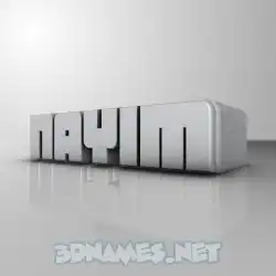 nayim in White Metro style - 3D name wallpaper