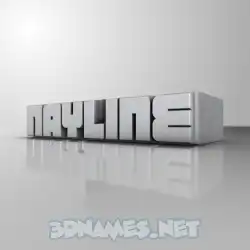nayline in White Metro style - 3D name wallpaper