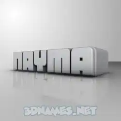 nayma in White Metro style - 3D name wallpaper
