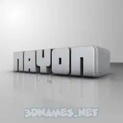 nayon in White Metro style - 3D name wallpaper