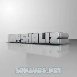 nayshaliz in White Metro style - 3D name wallpaper