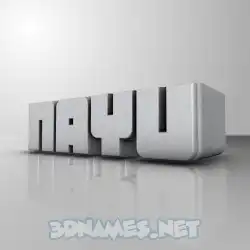 nayu in White Metro style - 3D name wallpaper