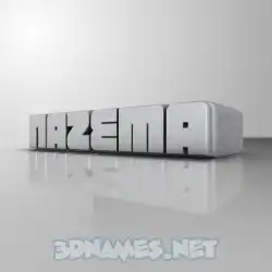 nazema in White Metro style - 3D name wallpaper