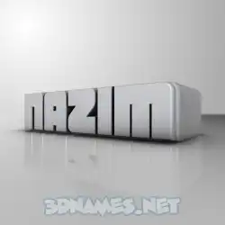 nazim in White Metro style - 3D name wallpaper