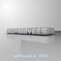 naziyarayees in White Metro style - 3D name wallpaper