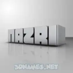 nazri in White Metro style - 3D name wallpaper