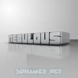 nebulous in White Metro style - 3D name wallpaper