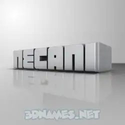 necani in White Metro style - 3D name wallpaper