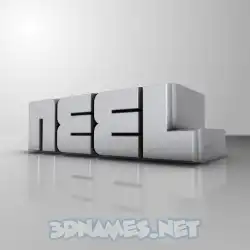 neel in White Metro style - 3D name wallpaper