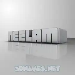 neelam in White Metro style - 3D name wallpaper