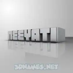 neeyati in White Metro style - 3D name wallpaper