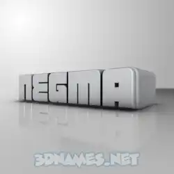 negma in White Metro style - 3D name wallpaper