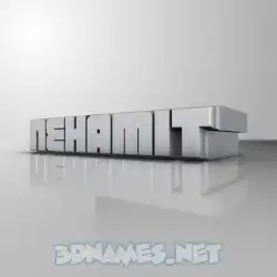 nehamit in White Metro style - 3D name wallpaper