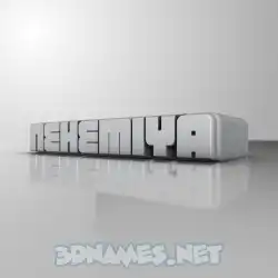 nehemiya in White Metro style - 3D name wallpaper