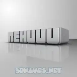 nehuuu in White Metro style - 3D name wallpaper