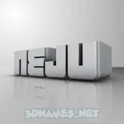 neju in White Metro style - 3D name wallpaper