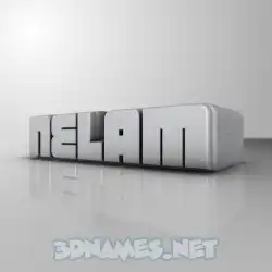 nelam in White Metro style - 3D name wallpaper