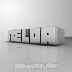nelda in White Metro style - 3D name wallpaper