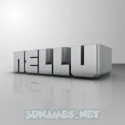 nellu in White Metro style - 3D name wallpaper