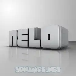 nelo in White Metro style - 3D name wallpaper