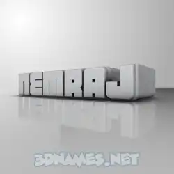 nemraj in White Metro style - 3D name wallpaper