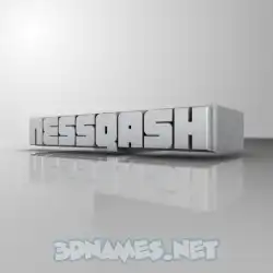 nessqash in White Metro style - 3D name wallpaper