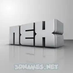 nex in White Metro style - 3D name wallpaper