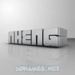 nheng in White Metro style - 3D name wallpaper