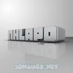 nhlapo in White Metro style - 3D name wallpaper