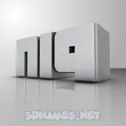 ni9 in White Metro style - 3D name wallpaper