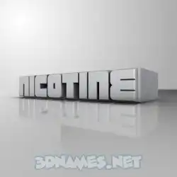 nicotine in White Metro style - 3D name wallpaper