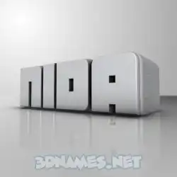 nida in White Metro style - 3D name wallpaper