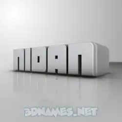 nidan in White Metro style - 3D name wallpaper
