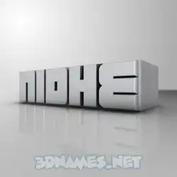 nidhe in White Metro style - 3D name wallpaper