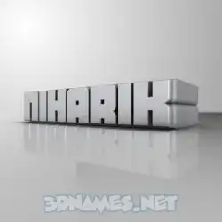 niharik in White Metro style - 3D name wallpaper