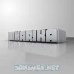 niharika in White Metro style - 3D name wallpaper