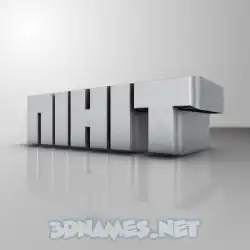 nihit in White Metro style - 3D name wallpaper