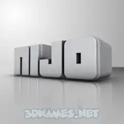 nijo in White Metro style - 3D name wallpaper
