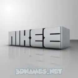nikee in White Metro style - 3D name wallpaper