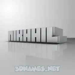nikhhil in White Metro style - 3D name wallpaper