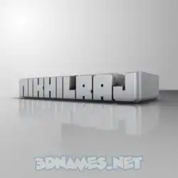 nikhilraj in White Metro style - 3D name wallpaper
