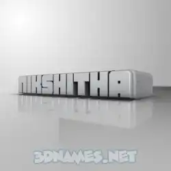 nikshitha in White Metro style - 3D name wallpaper