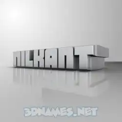 nilkant in White Metro style - 3D name wallpaper