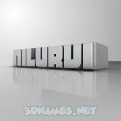 nilurvi in White Metro style - 3D name wallpaper